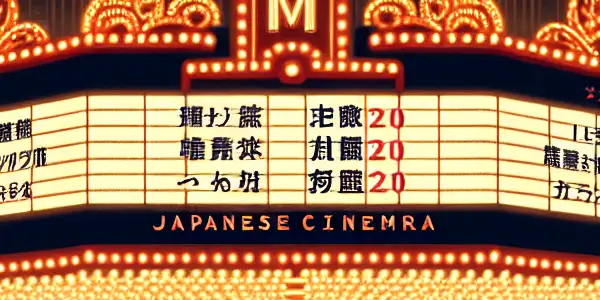 A vintage movie theater marquee showcasing iconic adult film titles, surrounded by silhouettes of intimate couples in a nostalgic nightlife setting.